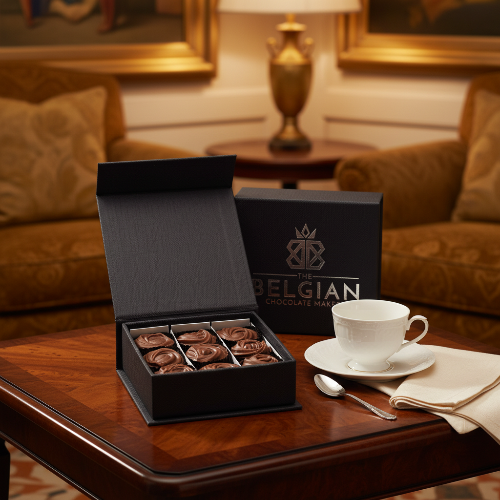 Scatola di lusso da 9 praline di gianduia