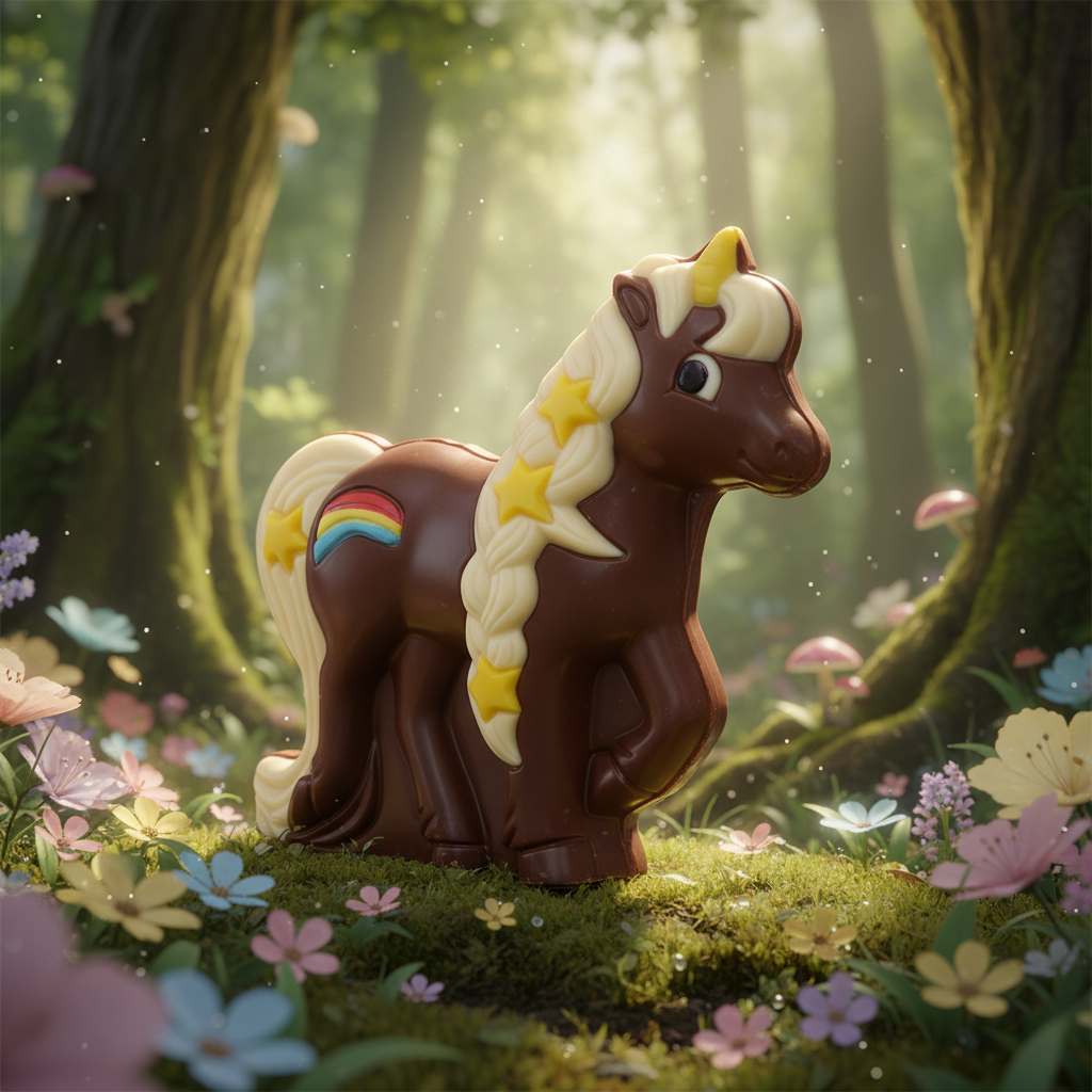 Unicorno di cioccolato fondente 90g