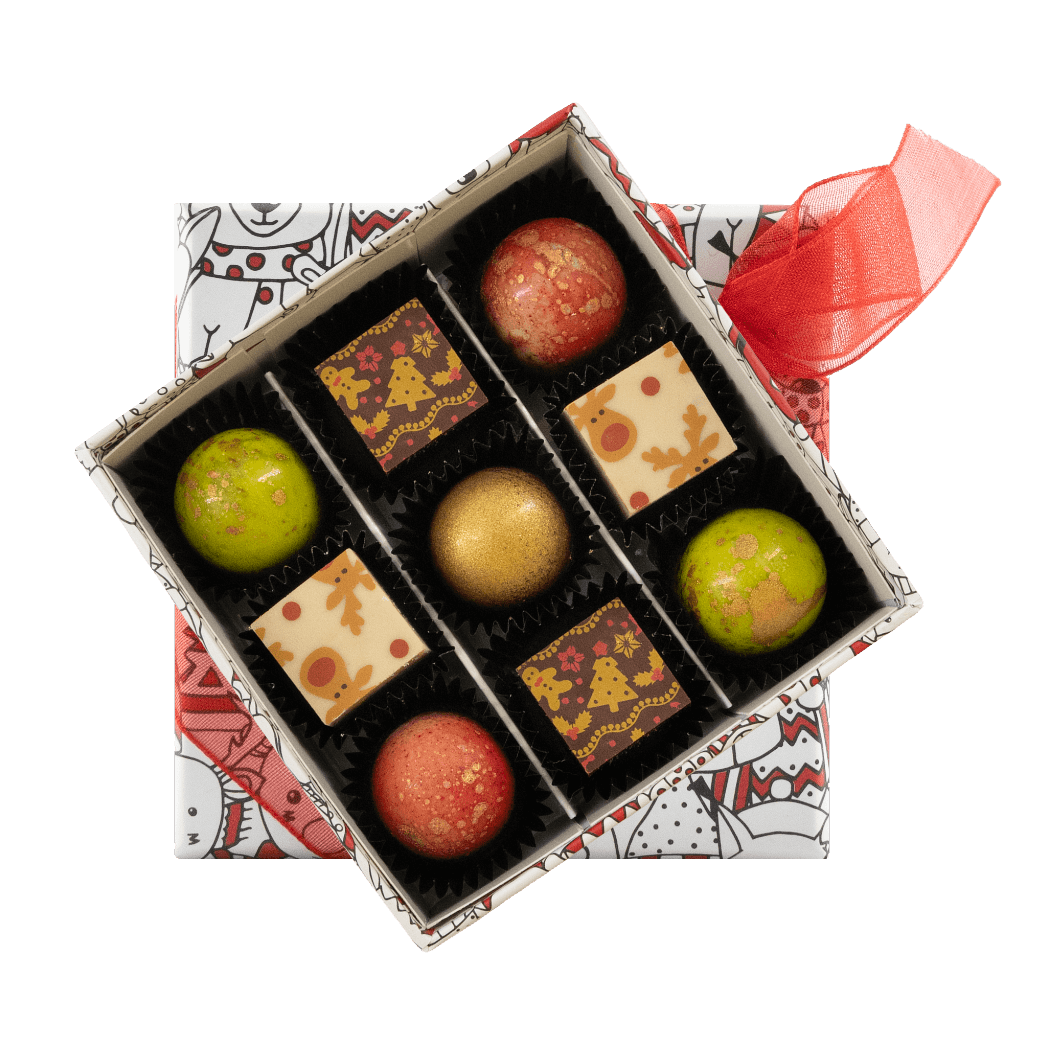 Scatola di Natale 9 praline 135g