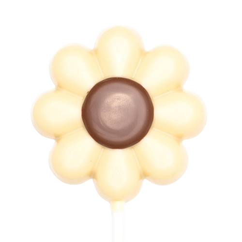 Lecca-lecca ai fiori di cioccolato bianco 20g
