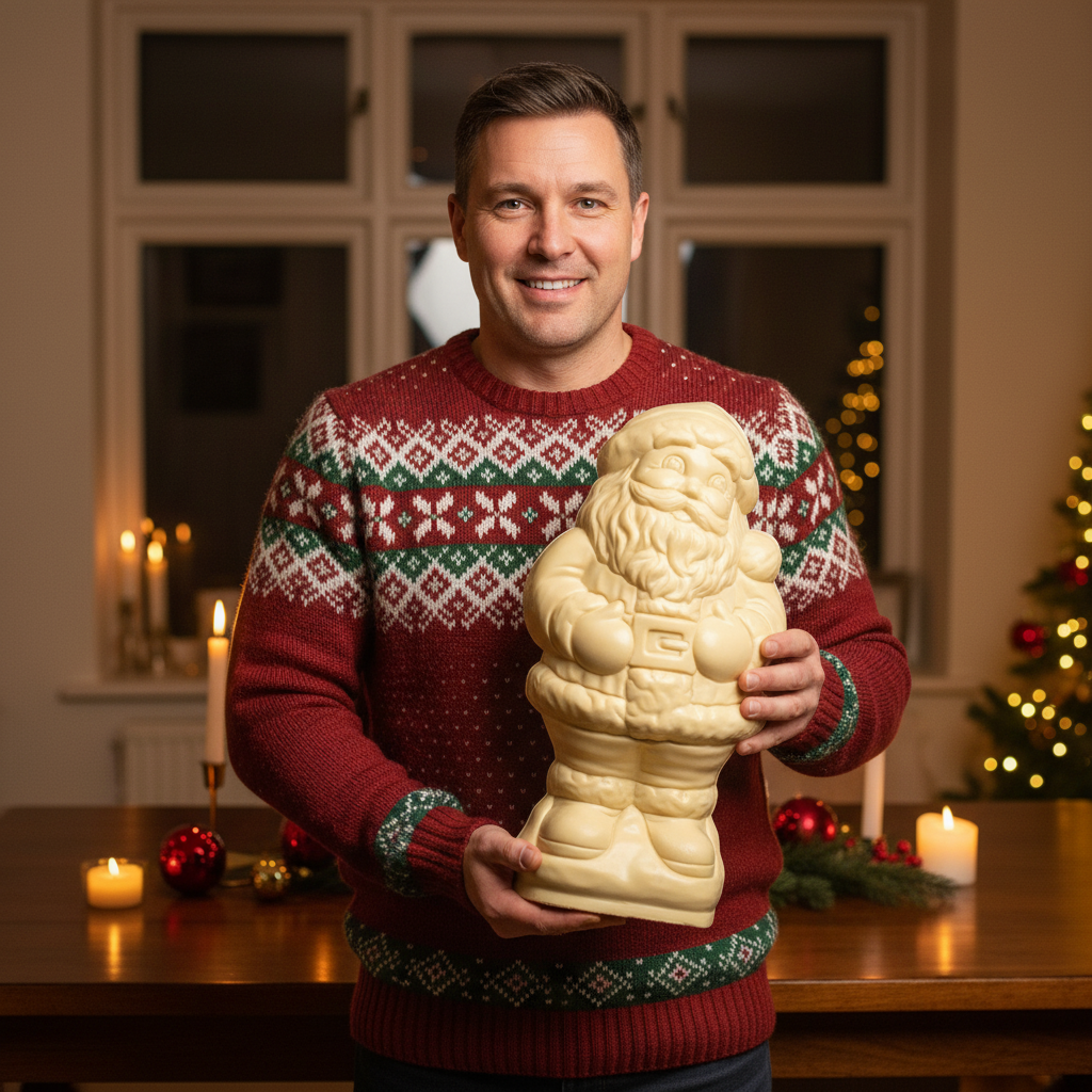 Babbo Natale di cioccolato bianco 3 kg