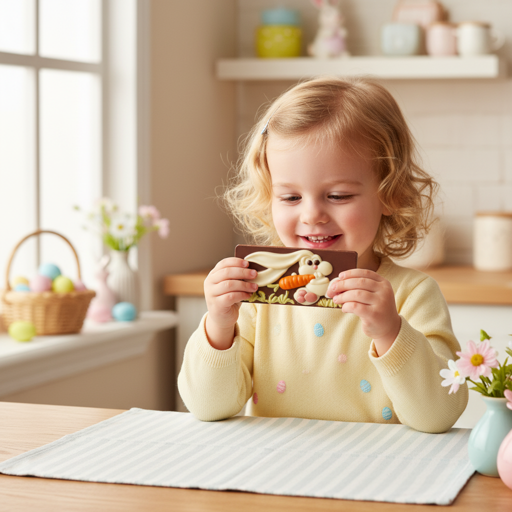 Tavoletta di cioccolato al latte coniglietto pasquale 100g