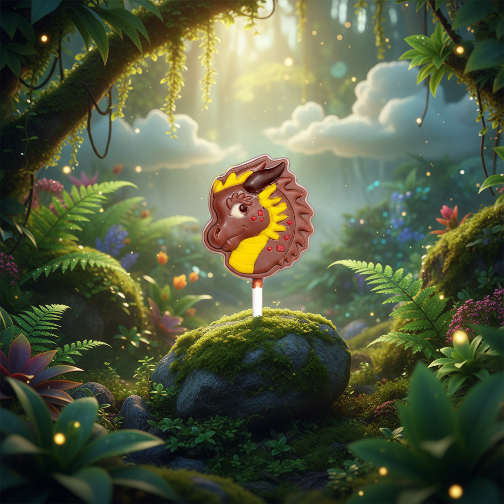 Lecca-lecca al cioccolato al latte con drago 20g