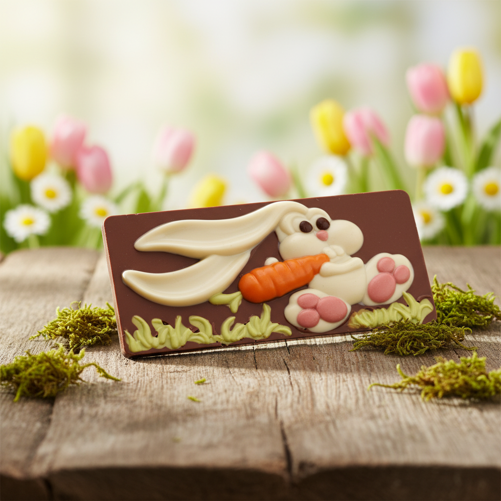 Tavoletta di cioccolato al latte coniglietto pasquale 100g