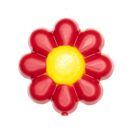 Lecca-lecca al cioccolato bianco e fiori rossi 20g