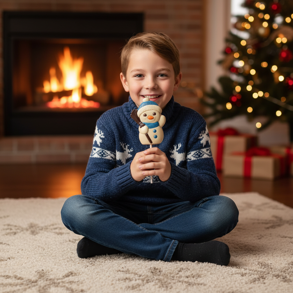 Lecca-lecca al cioccolato bianco 25g