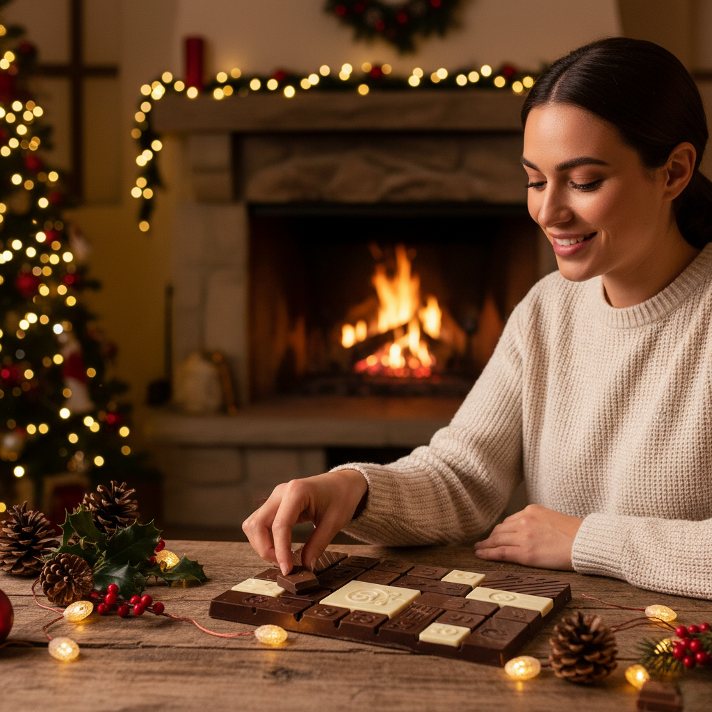 Tavoletta di cioccolato al latte per il calendario dell'avvento 200g