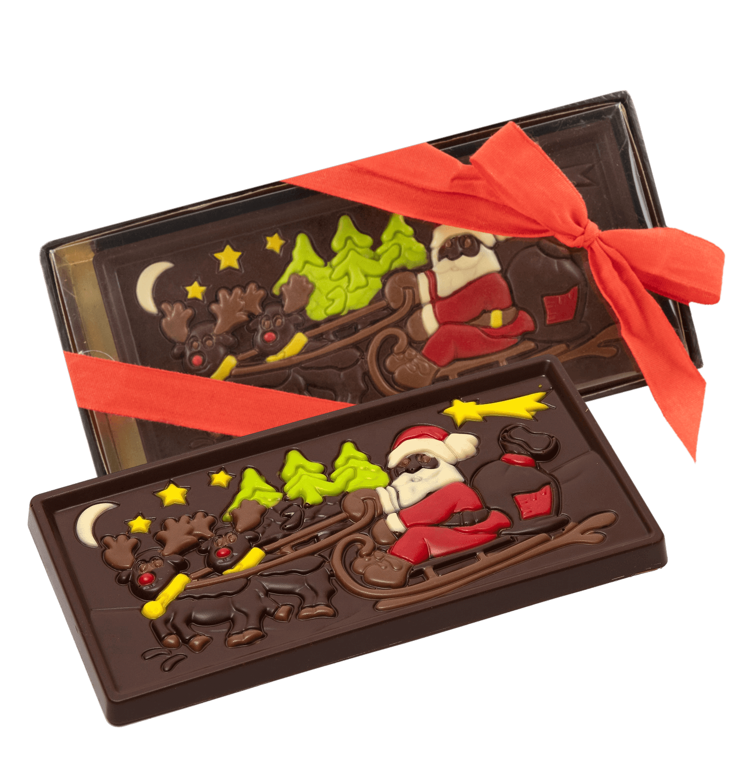 Tavoletta di cioccolato fondente Santa on a sledge 105g