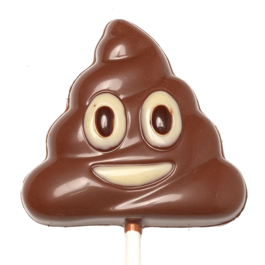 Lecca-lecca al cioccolato al latte emoji poo 30g