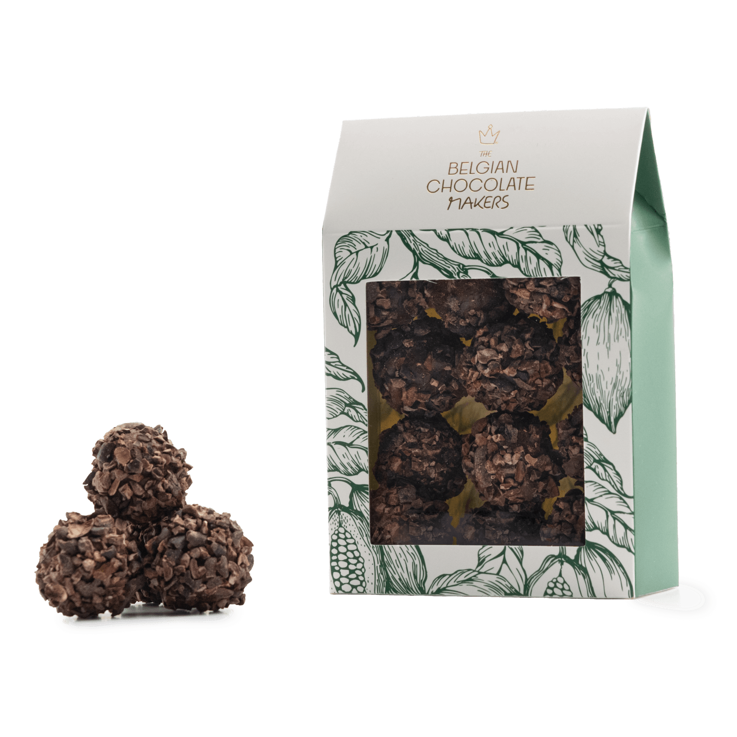 Sacchetto di tartufi belgi con copertura di cacao