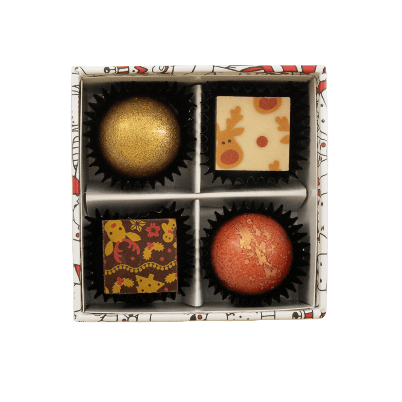 Scatola di Natale 4 praline 50g