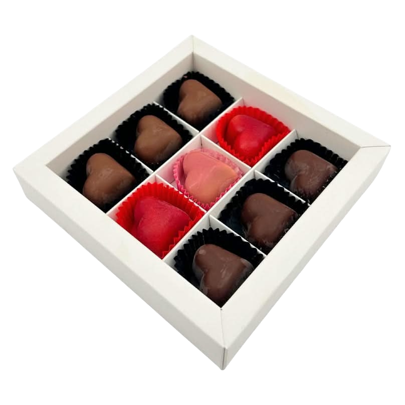 Scatola Love da 9 praline belghe 135g