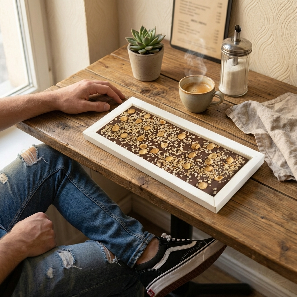 Tavoletta di cioccolato al latte Fantasy 375 gr con pezzi di nocciola Piemonte