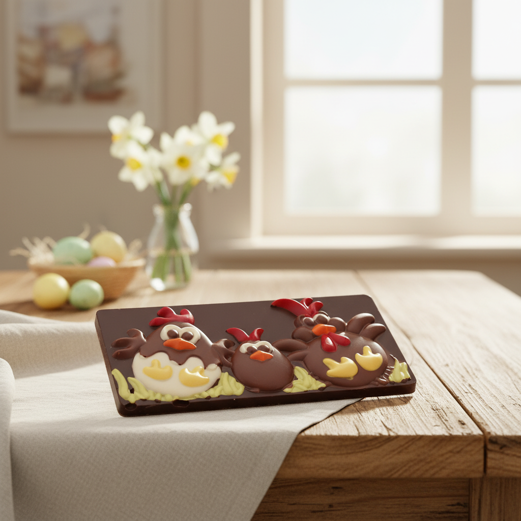 Tavoletta di uova di Pasqua al cioccolato fondente 105g