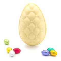 Elegant Easter egg with 5 eggs (white) 320 Grs - The Belgian Chocolate Makers