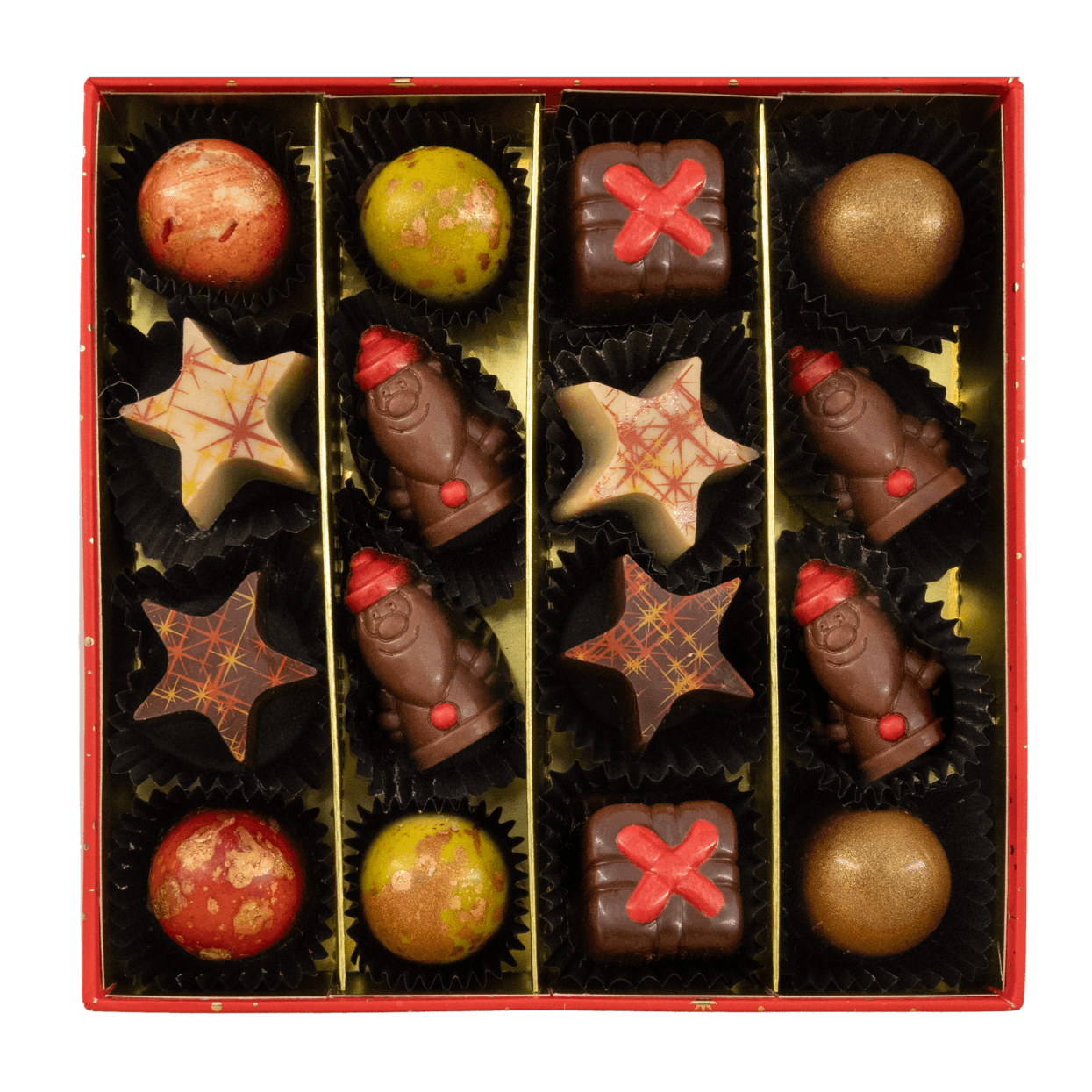Scatola di 16 praline natalizie ho-ho-ho 240g