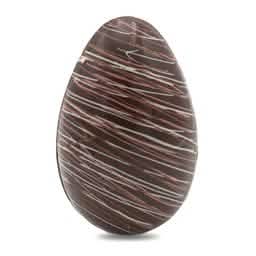 Easter egg with chocolate stripes with 5 eggs inside (dark) 220 Grs - The Belgian Chocolate Makers