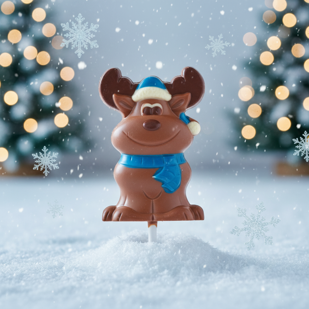 Winter chocolate lollipops