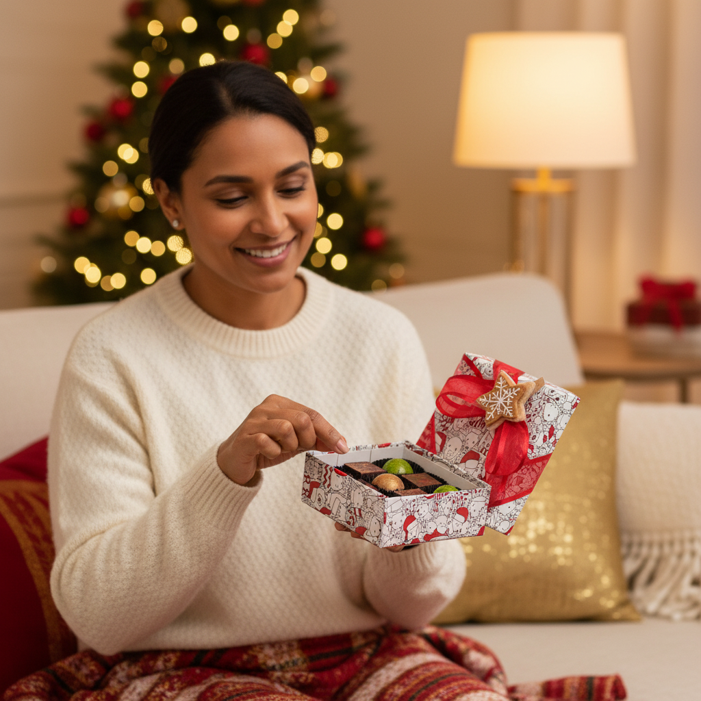 Scatola di Natale 9 praline 135g