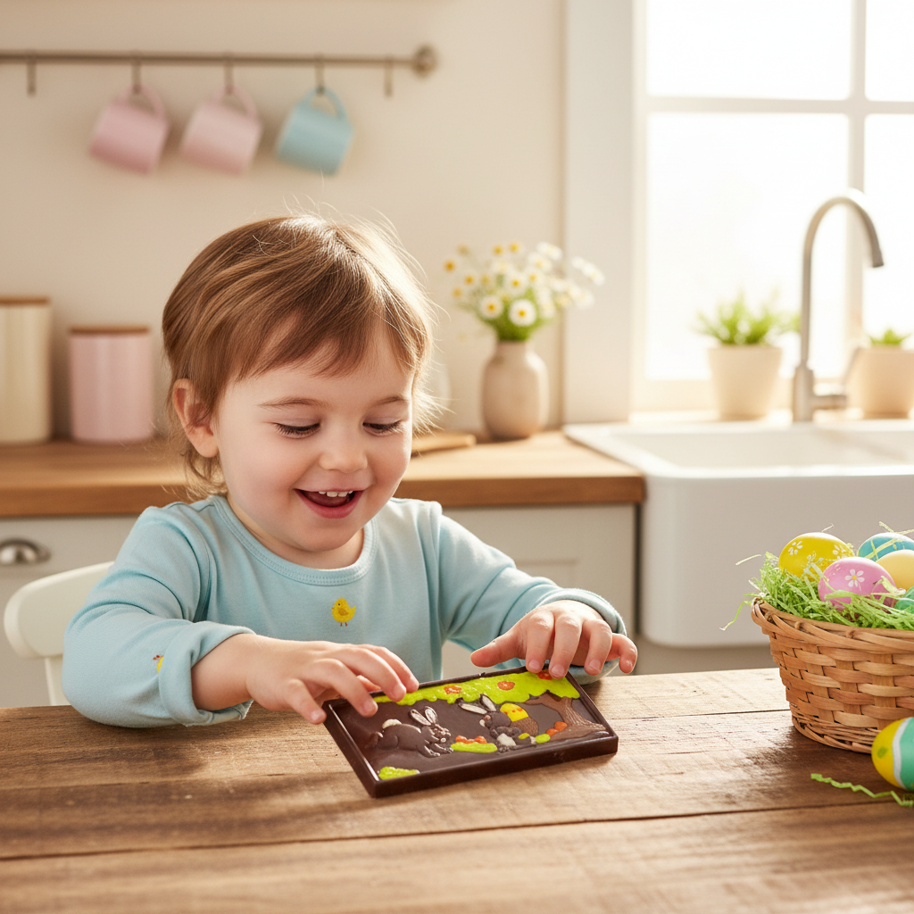 Tavoletta di Pasqua al cioccolato fondente 120g