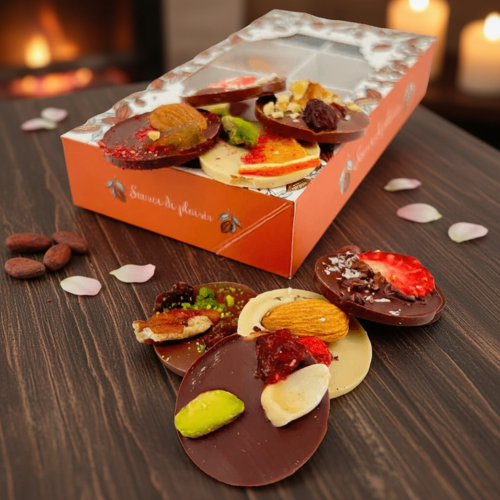 Scatola di mendiants al cioccolato 24 pezzi