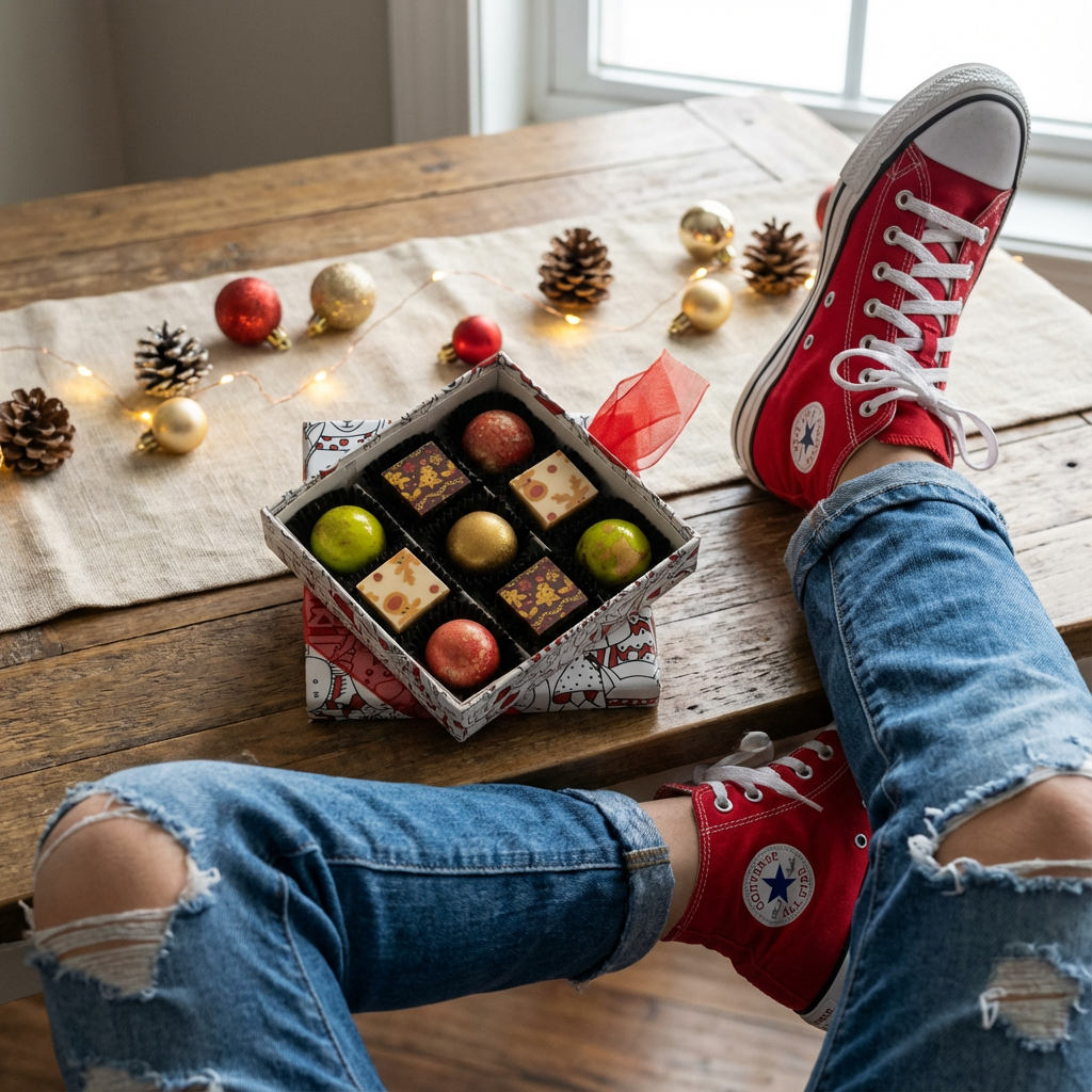 Scatola di Natale 9 praline 135g