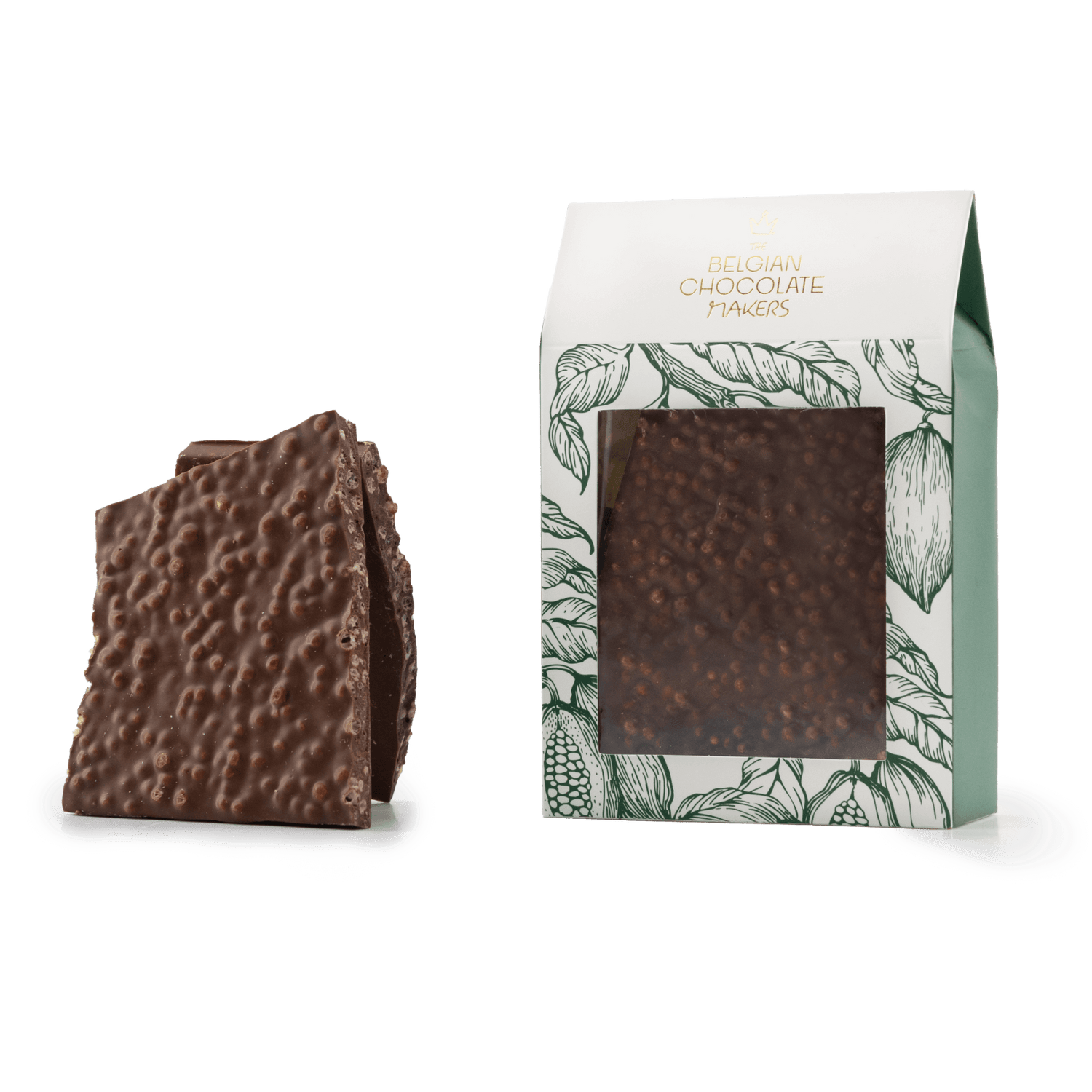 Barrette spezzate al cioccolato al latte con riso soffiato