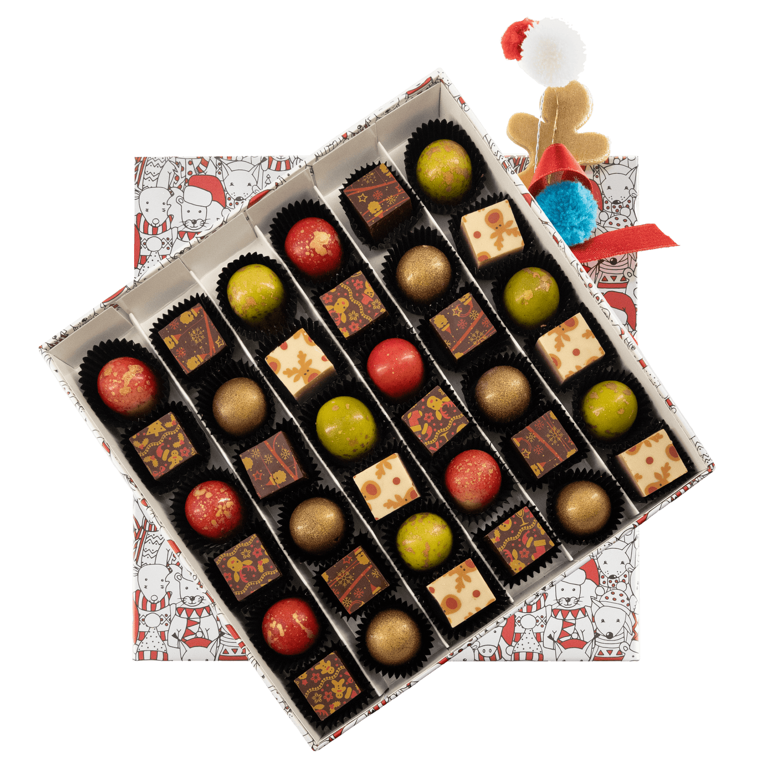 Scatola di Natale 36 praline 540g