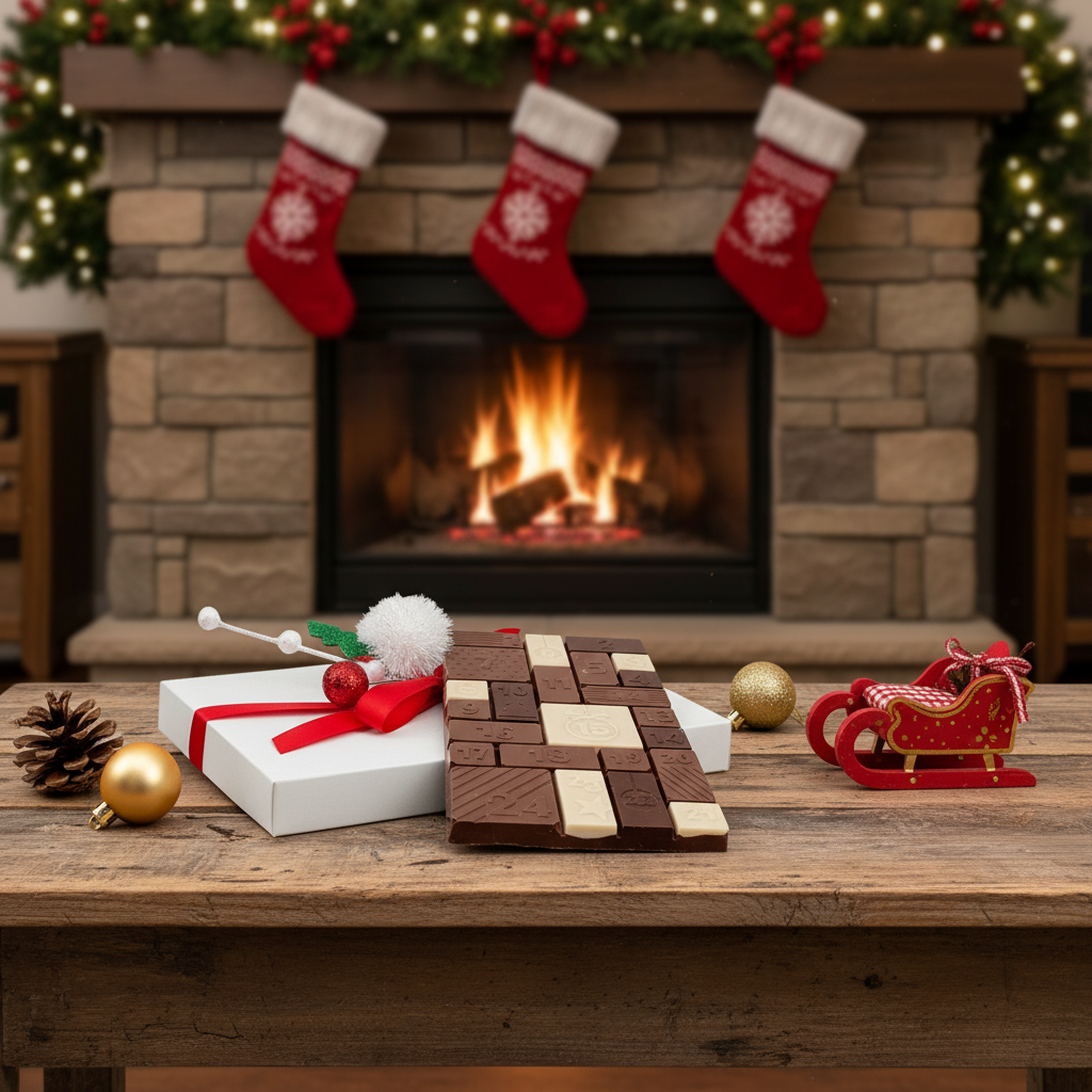 Tavoletta di cioccolato al latte per il calendario dell'avvento 200g