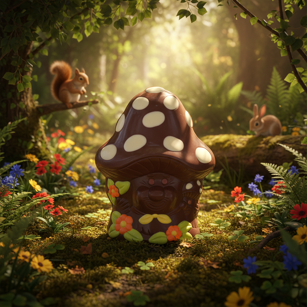 Funghi sorridenti al cioccolato fondente 160g