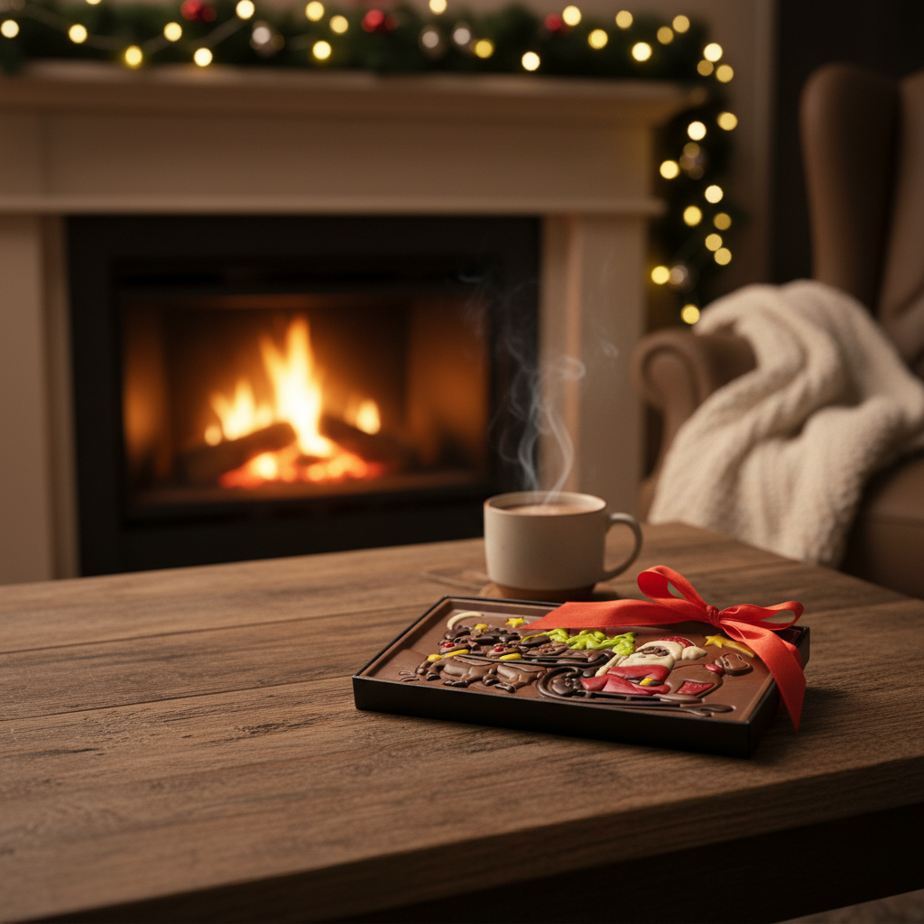 Tavoletta di cioccolato al latte Santa on a sledge 105g