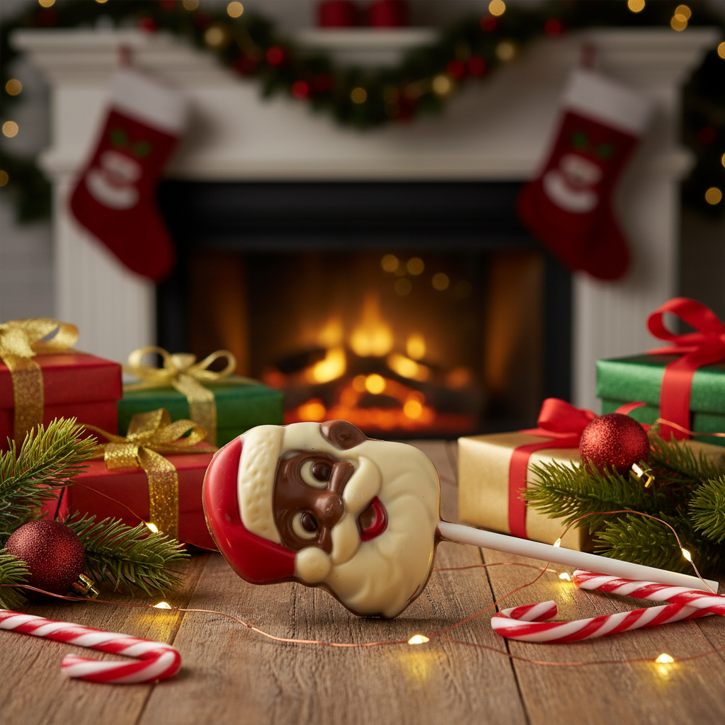 Lecca-lecca al cioccolato al latte Babbo Natale 20g