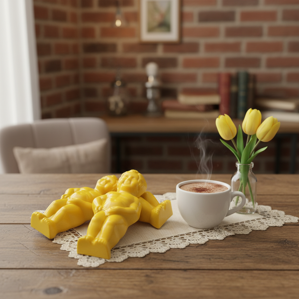 Manneken Pis di cioccolato bianco (giallo) 2x20g