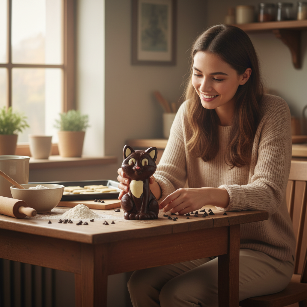 Gatto al cioccolato fondente 100g