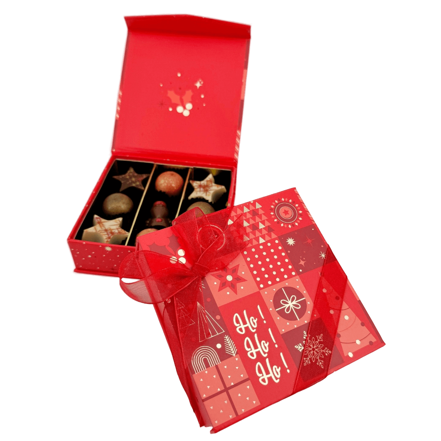 Scatola di 9 praline di Natale ho-ho-ho 135g