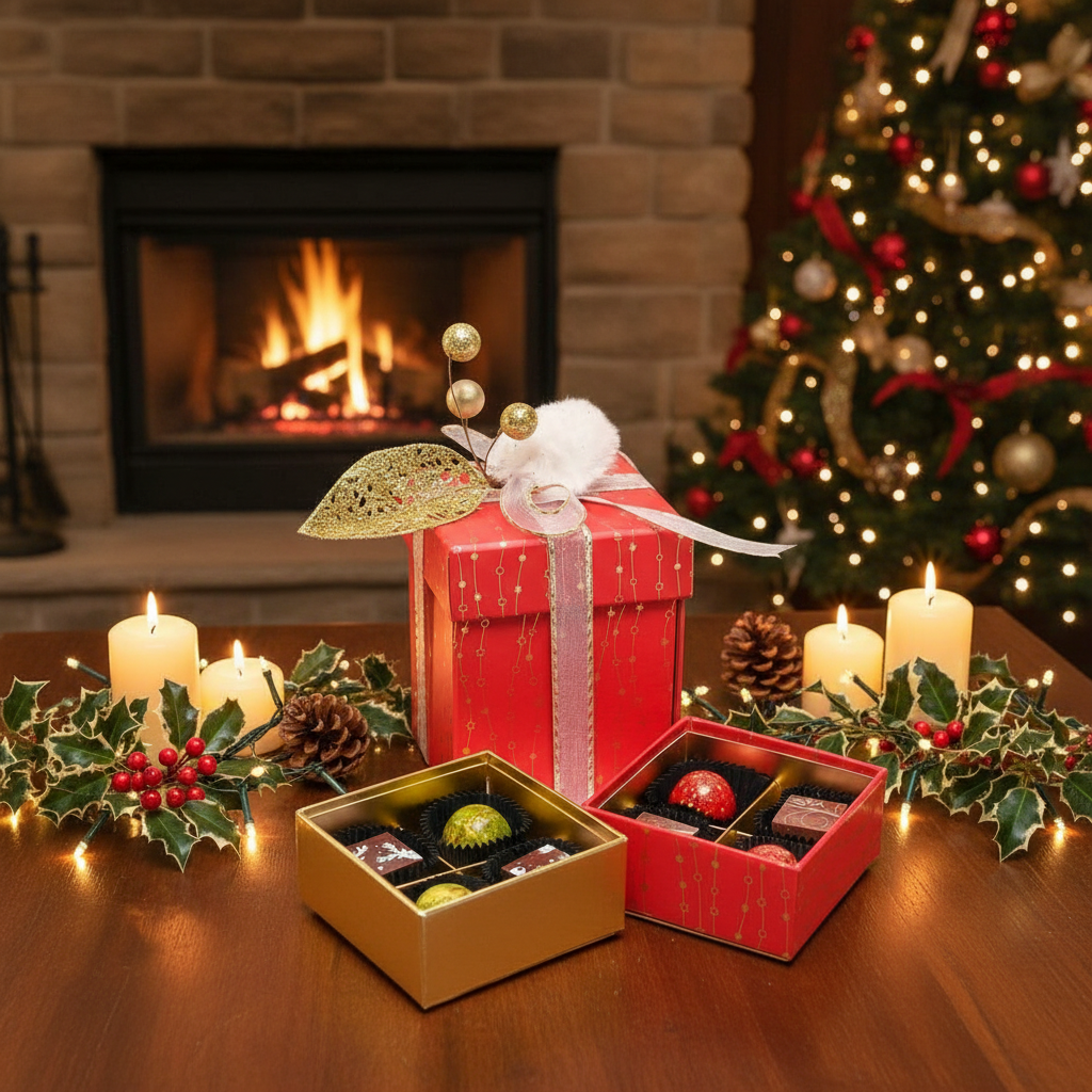 Cassetto di Natale scatola 12 praline 180g