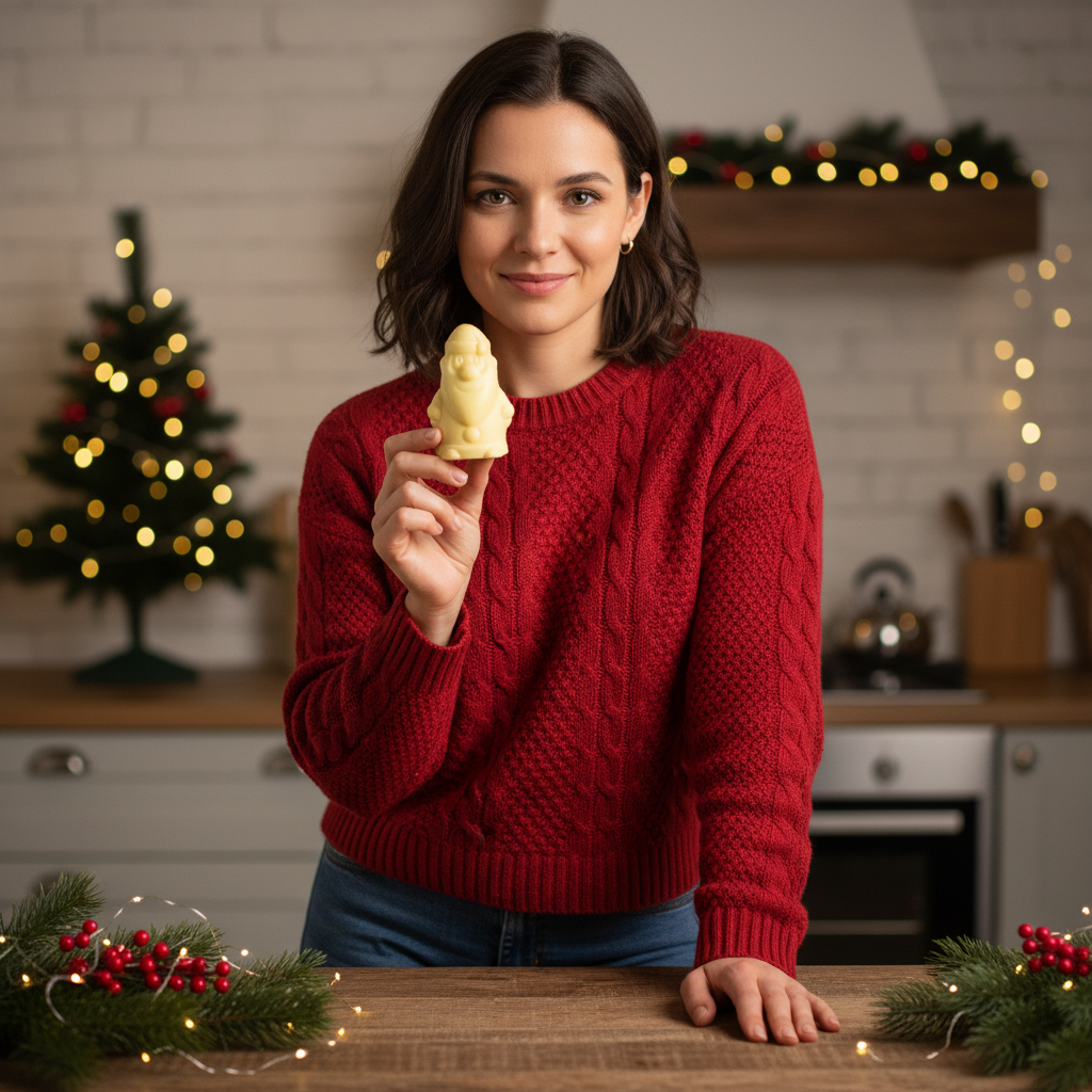 Babbo Natale di cioccolato bianco 150g