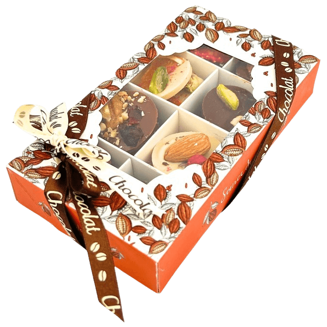 Scatola di mendiants al cioccolato 24 pezzi