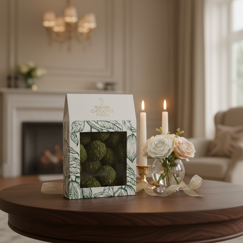 Sacchetto di tartufi belgi con copertura di pistacchio 160g