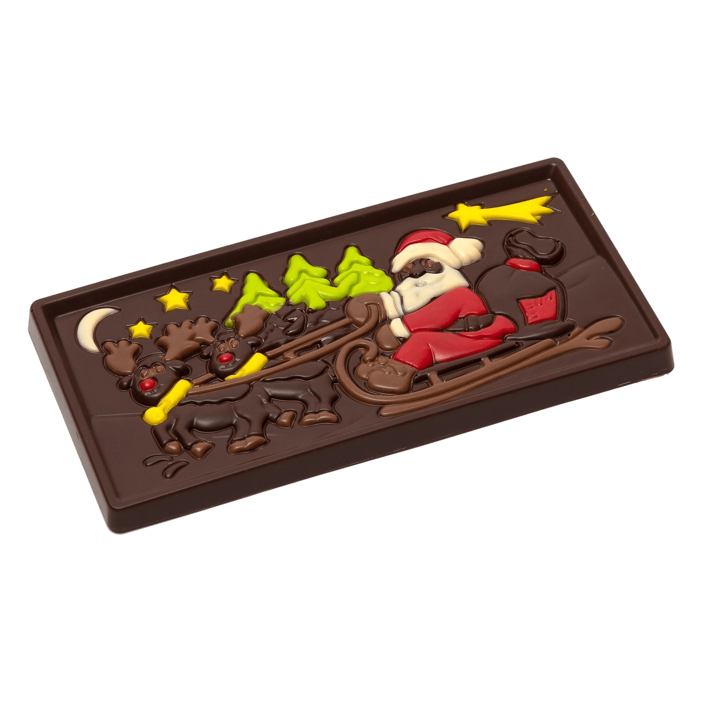 Tavoletta di cioccolato fondente Santa on a sledge 105g