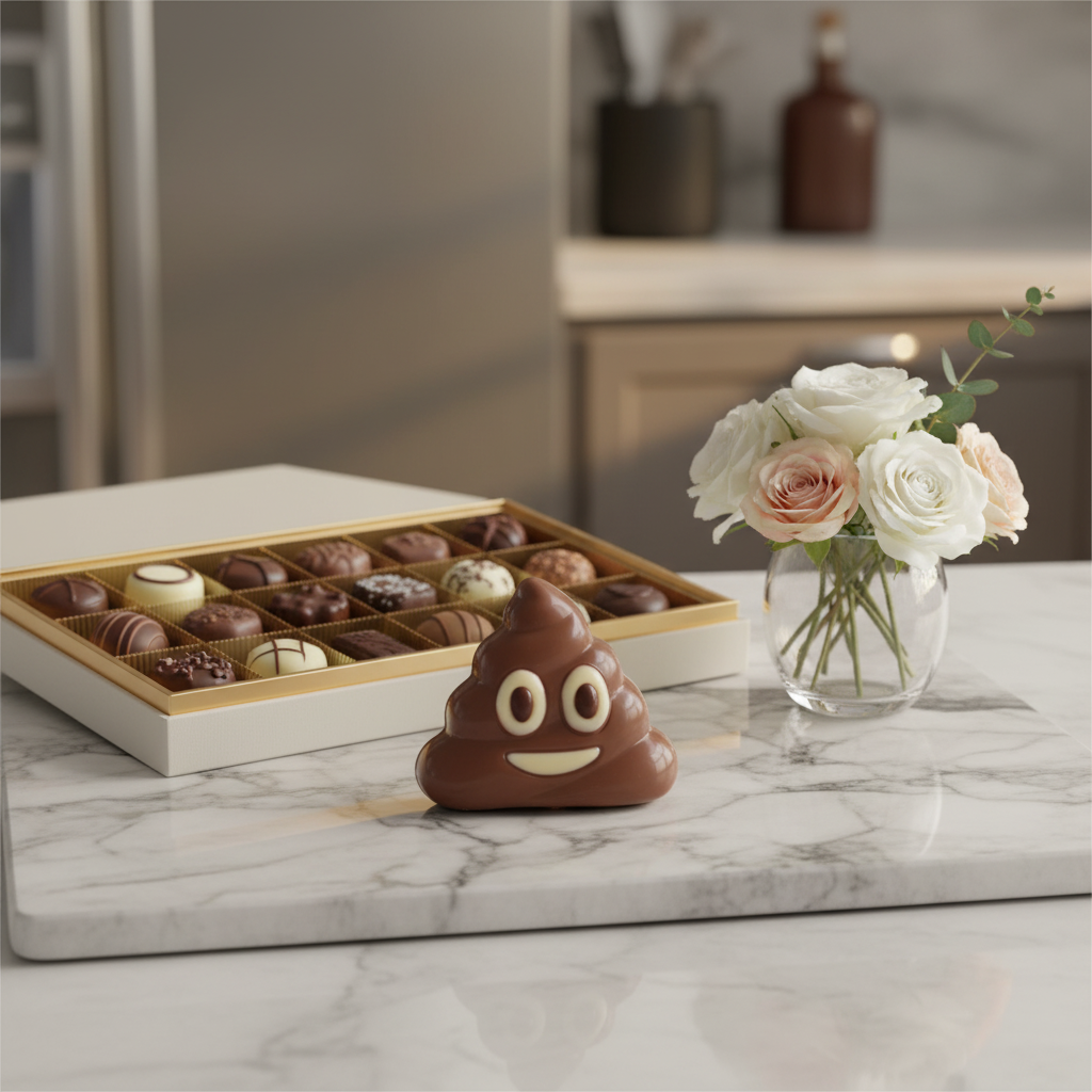 Lecca-lecca al cioccolato al latte emoji poo 30g