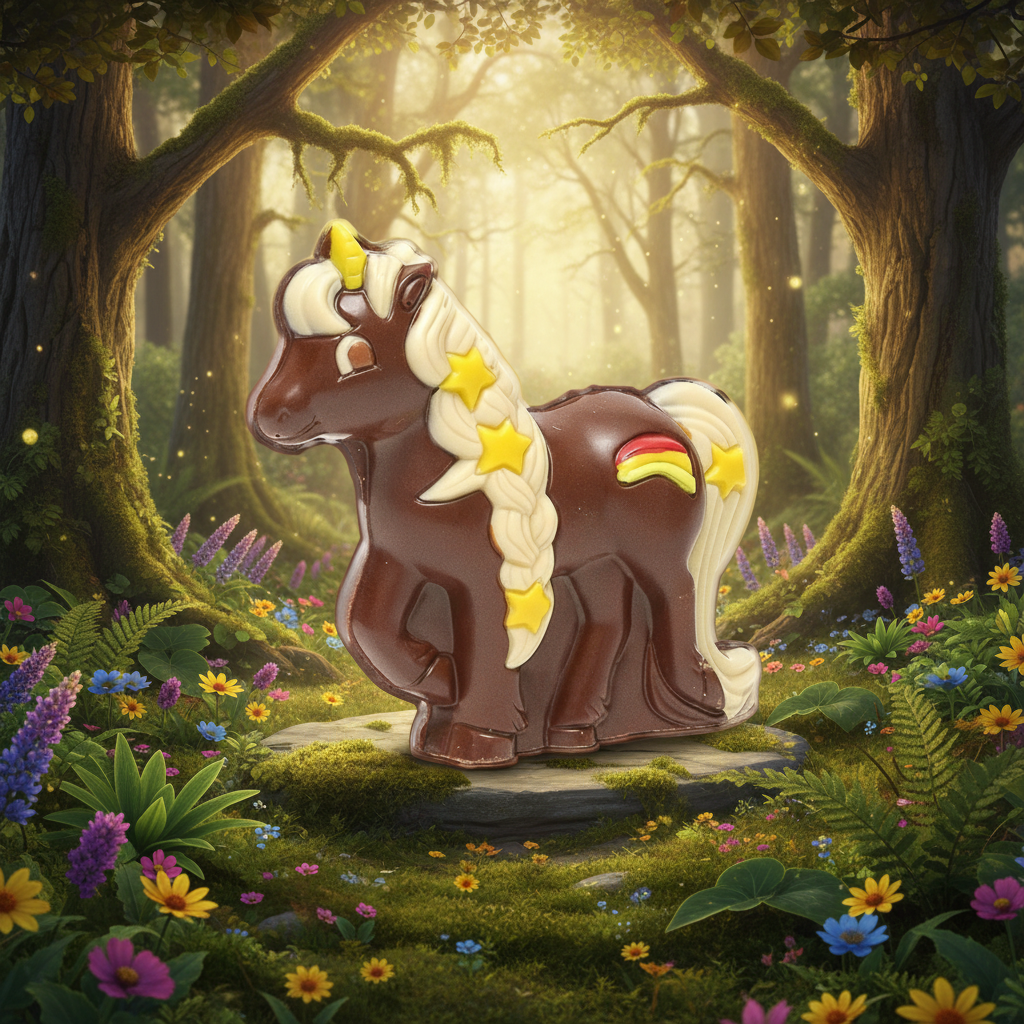 Unicorno di cioccolato fondente 90g
