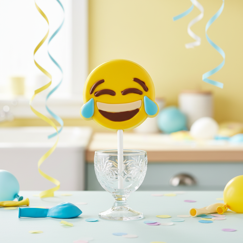 Lecca-lecca al cioccolato bianco emoji joy 30g