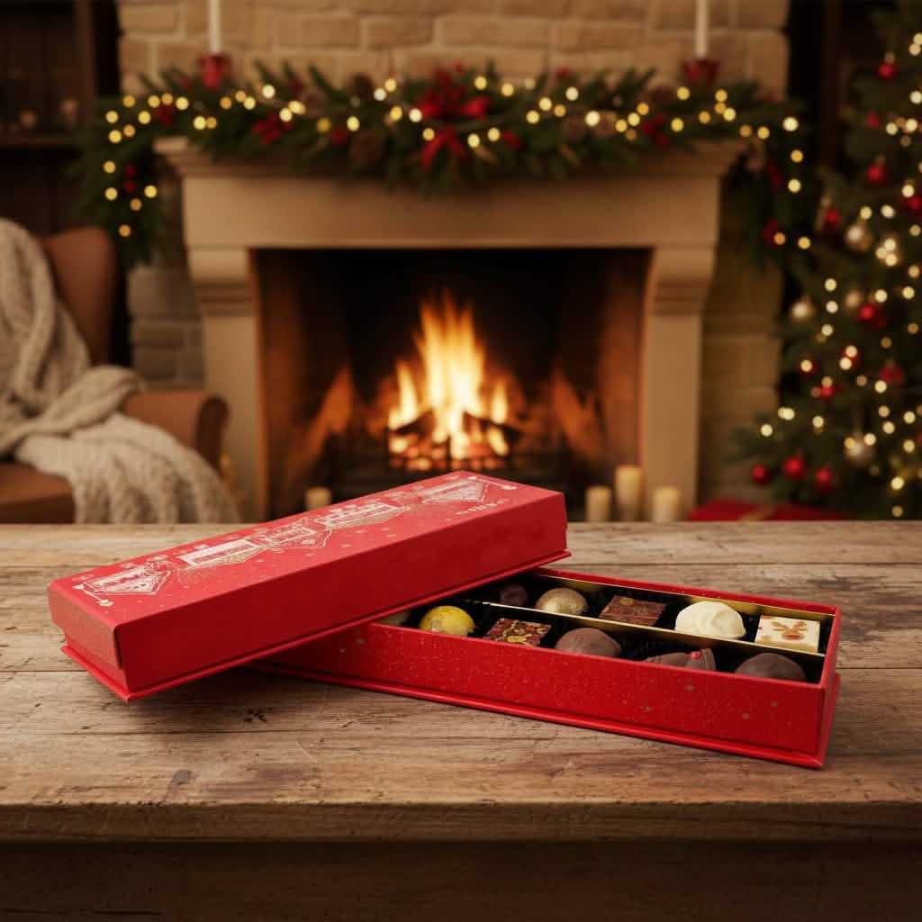 Scatola di Natale 14 praline e tartufi 225g